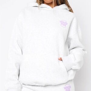 Women's Grey Hoodie - White Fox